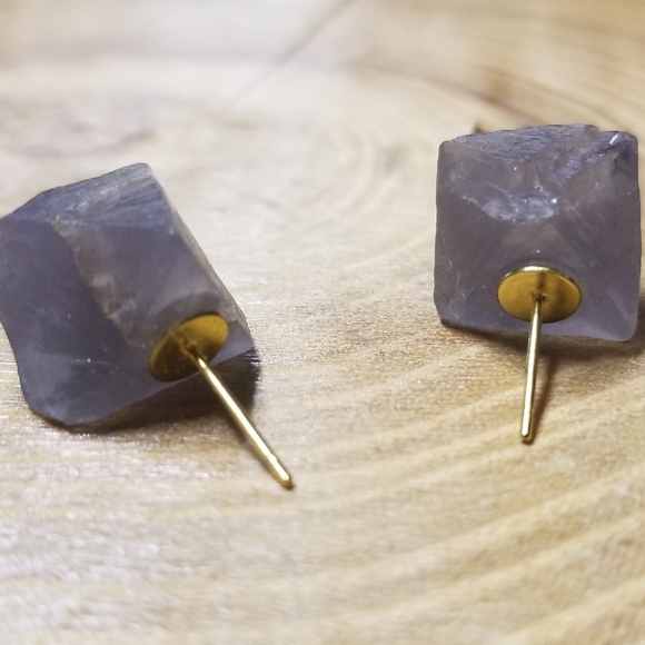 Boho Natural Stone Earrings - Picture 3 of 3